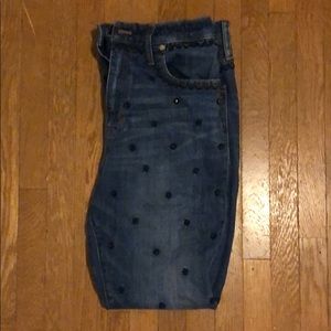 Madewell high rise slim boy jeans beaded edition